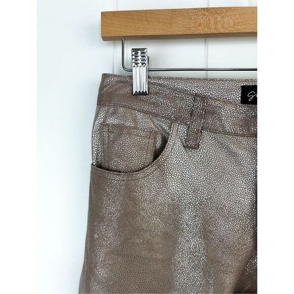 Graham‎ and Spencer Lambskin Leather Metallic Pants Champagne Size 2 - Picture 4 of 15